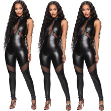 2021 Fall Hot Style Simple, Personalized, Customizable Ladies Mesh One-piece Jumpsuit